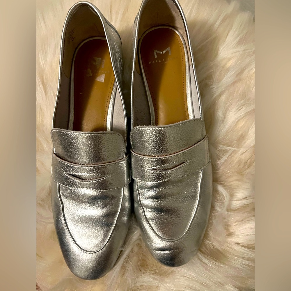 Marc Fisher Metallic Loafers